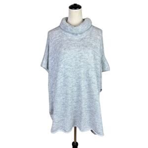 Universal Thread NWT Cowl Neck OSFM Gray Chunky Knit Pullover Poncho Sweater